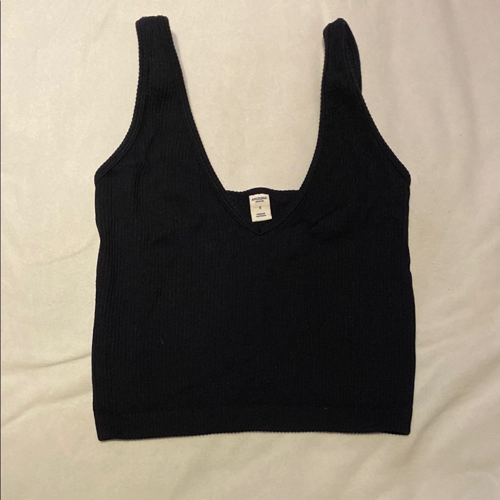 Arizona Jean Company Black Ribbed Tank Top